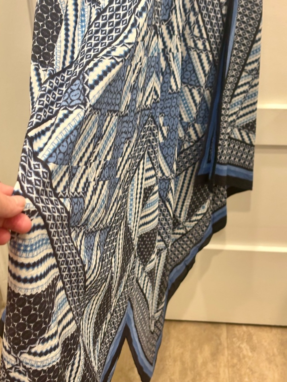 NIC+ZOE Blue Patterned Handkerchief Maxi Dress - Picture 3 of 4